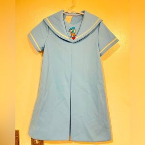Vintage Blue Donald Duck Disney Sailor Dress. Size 2-3